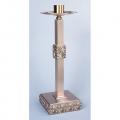  High Polish Finish Bronze Low Profile Paschal Candlestick: 9725 Style - 28" Ht 