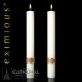  The "Evangelium" Eximious Altar Side Candle 1-1/2 x 17- Pair 