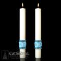  The "Most Holy Rosary" Eximious Altar Side Candle - 1-1/2 x 17 - Pair 