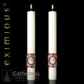  The "Upon This Rock" Eximious Altar Side Candle - 1-1/2 x 17 - Pair 