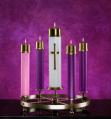  Refillable Advent Candle Shells 3 Purple 1 Rose Only 1 x 12 