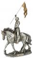  St. Joan of Arc Statue in Pewter Style Finish, 10"H 