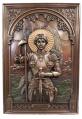  St. Joan of Arc Plaque Hand-Painted in Cold Cast Bronze 