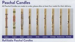  Refillable Paschal Candle Shell Only 1-15/16 x 33 Pax Design 