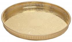  Gold Plated Gallery Tray - 12 3/4\" dia 