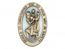  St. Christopher Visor Clip w/Blue Epoxy 