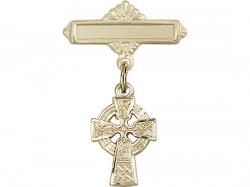  Celtic Cross Baby Badge 