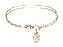  Saint Agatha Charm Bangle Bracelet 