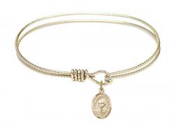  Saint Maximilian Kolbe Charm Bangle Bracelet 