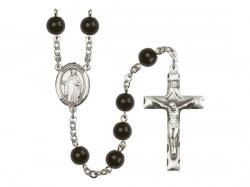  St. Justin Centre Rosary w/Black Onyx Beads 