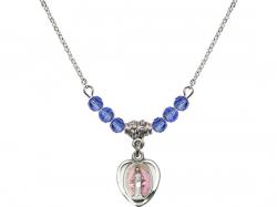  Miraculous Medal Birthstone Necklace Available in 15 Colors 