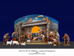  Christmas Nativity Set \"Demetz\" in Fiberglass (48\" Figures) 