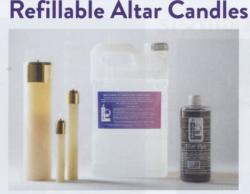  Refillable Altar Candles Only - 7/8 x 16 