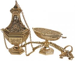  Censer & Boat - Polished Brass 