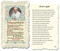  \"Don\'t Quit\" Prayer/Holy Card (Paper/50) 