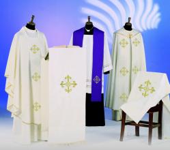  Triple Cross Chasuble/Dalmatic in Primavera Fabric 