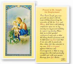  \"Prayer to St. Joseph for Employment\" Laminated Prayer/Holy Card (25 pc) 