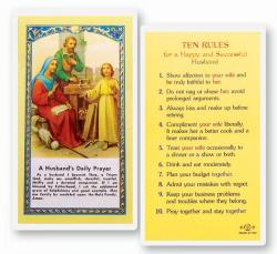  \"A Husband\'s Daily Prayer\" Laminated Prayer/Holy Card (25 pc) 