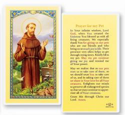  \"Prayer for My Pet\" Laminated Prayer/Holy Card (25 pc) 