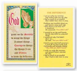  \"The Difference\" Laminated Prayer/Holy Card (25 pc) 