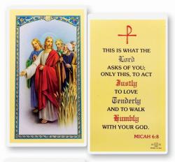  \"This is What the Lord Asks of You\" Laminated Prayer/Holy Card (25 pc) 