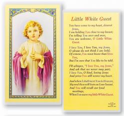 \"Little White Guest\" Laminated Prayer/Holy Card (25 pc) 