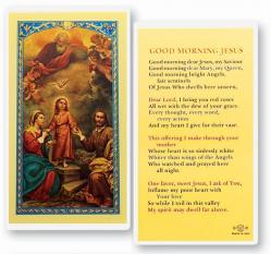  \"Good Morning Jesus\" Laminated Prayer/Holy Card (25 pc) 