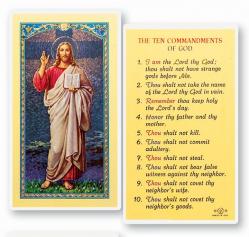  \"The Ten Commandments\" Laminated Prayer/Holy Card (25 pc) 