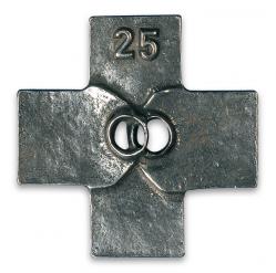  25th Anniversary Silver Wall Cross - 2 3/4\" x 2 3/4\" 