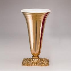  Rich Gilt High Polish Finish Bronze Altar Vase (B): 6193 Style - 15 1/2\" Ht 