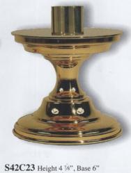  High Polish Finish Bronze Altar Candlestick: 4223 Style - 1 1/2\" Socket 