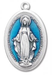  BLUE ENAMELED MIRACULOUS MEDAL (10 PC) 