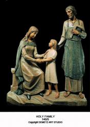  Holy Family Statue 3/4 Relief in Fiberglass, 36\"H 