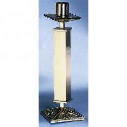  Altar Candlestick | 10 Sizes | Bronze | Satin Finish | Square Base & Column 