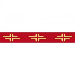  Red Interchangeable Superfrontal - Crosses Motif - Omega Fabric 