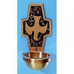  Holy Water Font | Wall Mount | 5-1/4\" x 10-1/4\" | Bronze | Holy Spirit Dove 