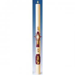 \"Traditional\" Wax Decorated Easter Paschal Candle 