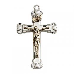  Crucifix Two Tone Neck Medal/Pendant Only 