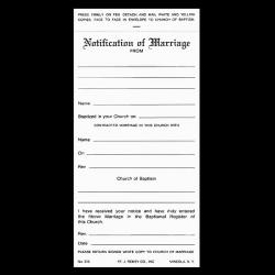  Notification of Marriage in Book Form 