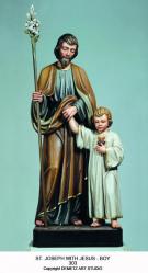  St. Joseph w/Child Jesus Statue in Fiberglass, 48\" & 66\"H 