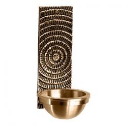  Holy Water Font | Wall Mount | 3-1/2\" x 11\" | Bronze Or Brass | Modern Style 