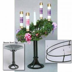  Church Advent Floor Wreath | 35\" | Black & Satin Bronze 