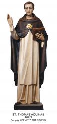 St. Thomas Aquinas Statue in Linden Wood, 60\"H 