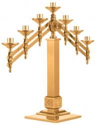 Altar Candelabra | 5 Lite | Bronze Or Brass | Adjustable 