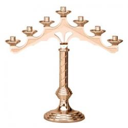  Altar Candelabra | 3 Lite | Bronze Or Brass | Fixed Arm | Round Base 