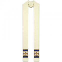  White Overlay Stole - Cantate Fabric 