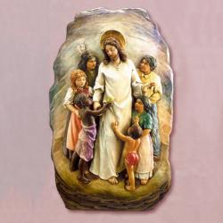  Jesus Father of All Nations Low Relief in Poly-Art Fiberglass, 64\"H 