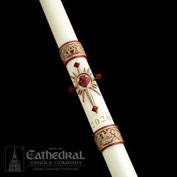  Sacred Heart Paschal Candle #6, 2-3/16 x 48 