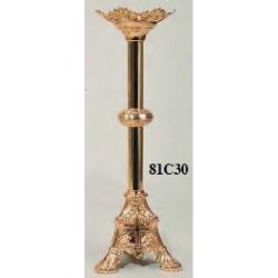  Combination Finish Bronze Altar Candlestick: 8130 Style - 12\", 18\", 24\" Ht 