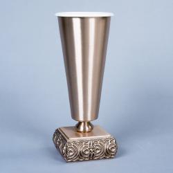  High Polish Finish Bronze Altar Vase (B): 9725 Style - 16.5\" Ht 